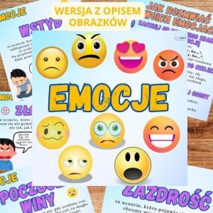 Poznajemy emocje z (wersja 2  z opisem)  gazetka