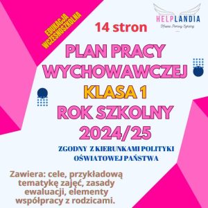 (2024_25) PLAN PRACY WYCHOWAWCZEJ DLA KLAS 1 2024/25