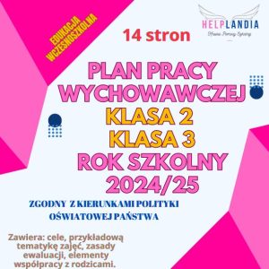 (2024_25) PLAN PRACY WYCHOWAWCZEJ DLA KLASY 2 i KLASY 3 2024/25