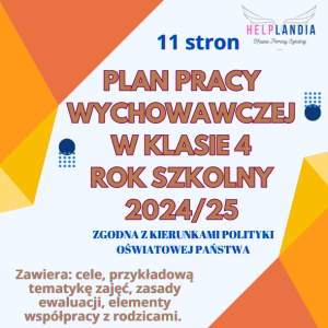 KLASA 4 (2024_25) Plan Pracy Wychowawczej dla klasy 4 2024/25