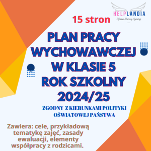 KLASA 5 (2024_25) Plan Pracy Wychowawczej klasa 5