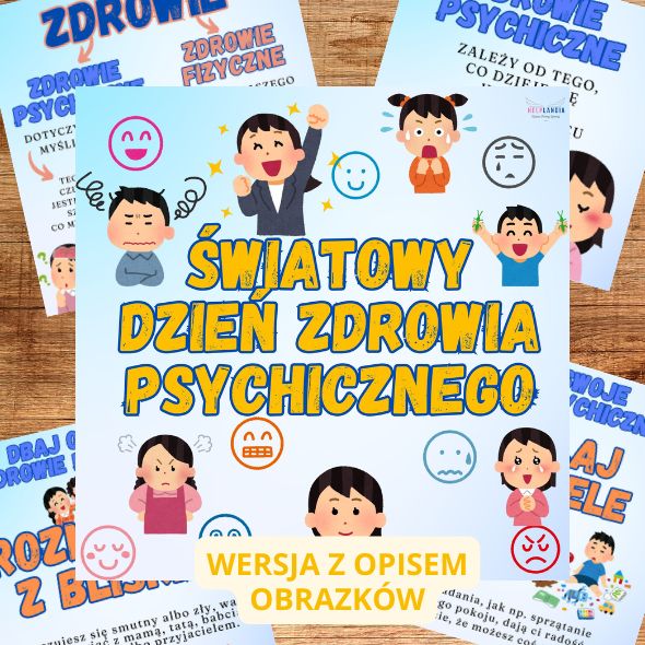 Dbaj o zdrowie psychiczne obrazki z opisem_gazetka