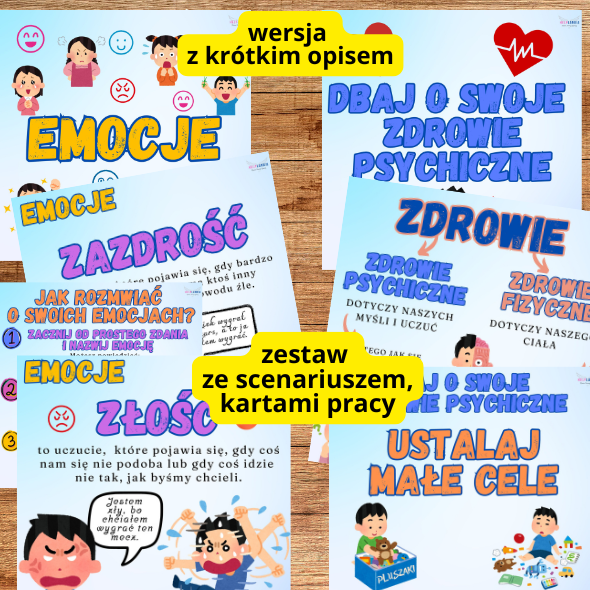 Zdrowie psychiczne i poznajemy emocje (wersja2) ze scenariuszem