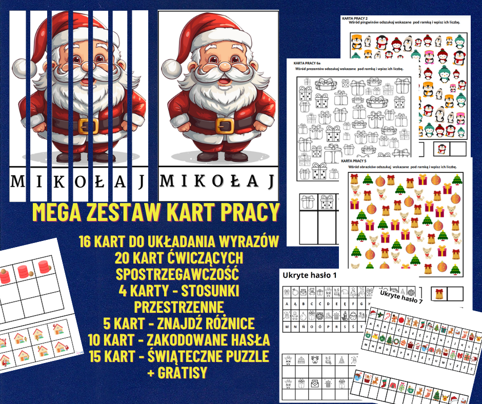 GRUDNIOWE KARTY PRACY - zestaw