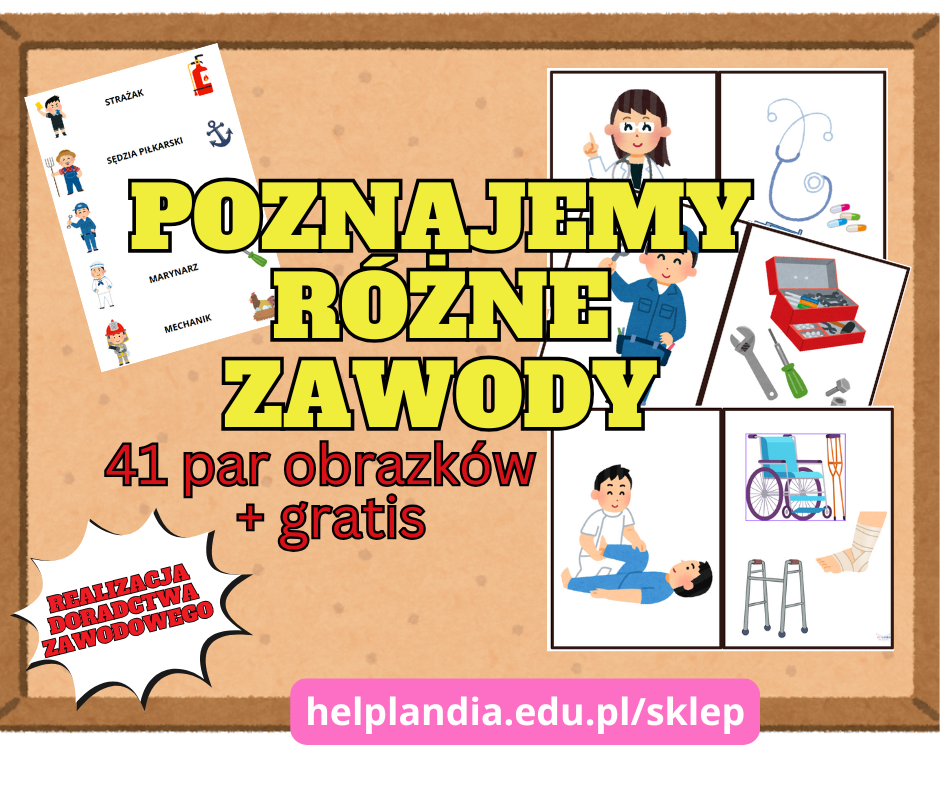 Zawód i jego atrybuty - karty do druku