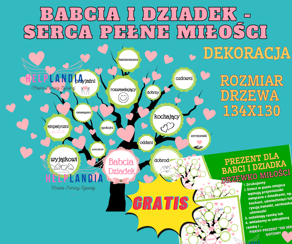 DZIEŃ BABCI I DZIADKA dekoracja