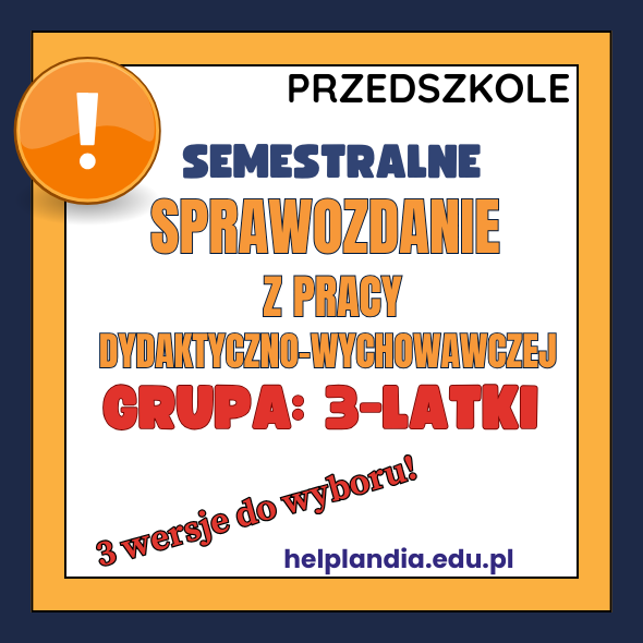 Sprawozdanie semestralne grupa 3-latków
