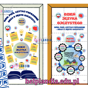 DZIEŃ JĘZYKA OJCZYSTEGO dekoracja na drzwi
