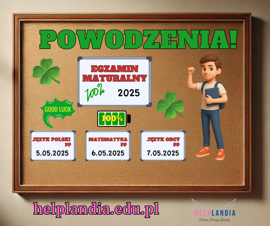 EGZAMIN MATURALNY. POWODZENIA! dekoracja - obrazek 2