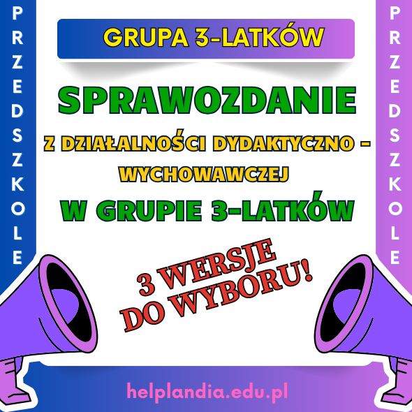 3-latki_Sprawozdanie końcoworoczne wychowawcy grupy