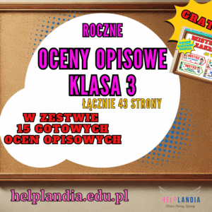 KLASA 3 ROCZNE OCENY OPISOWE