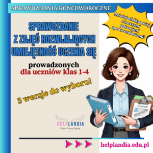 Sprawozdanie końcoworoczne z zajęć rozwijających umiejętność uczenia się-klasy 1-4