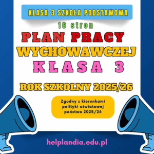 PLAN PRACY WYCHOWAWCZEJ DLA KLASY 3 2025/26