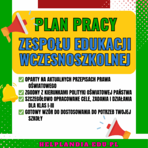 Plan pracy zespołu edukacji wczesnoszkolnej na rok szkolny 2025/2026