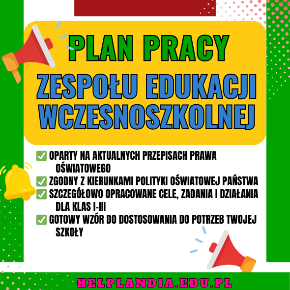 Plan pracy zespołu edukacji wczesnoszkolnej na rok szkolny 2025/2026