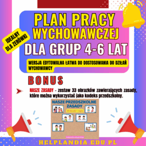 Plan pracy wychowawczej dla grup 4-6-latków na rok 2025/2026
