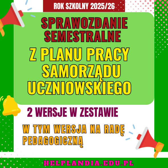 SPRAWOZDANIE SEMESTRALNE Z PLANU PRACY SU