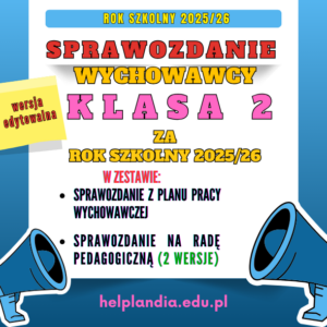 SPRAWOZDANIE WYCHOWAWCY KLASY 2 (2025/26)