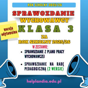 SPRAWOZDANIE WYCHOWAWCY KLASY 3 (2025/26)