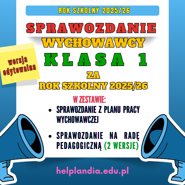SPRAWOZDANIE ROCZNE WYCHOWAWCY KLASY 1 (2025/26)